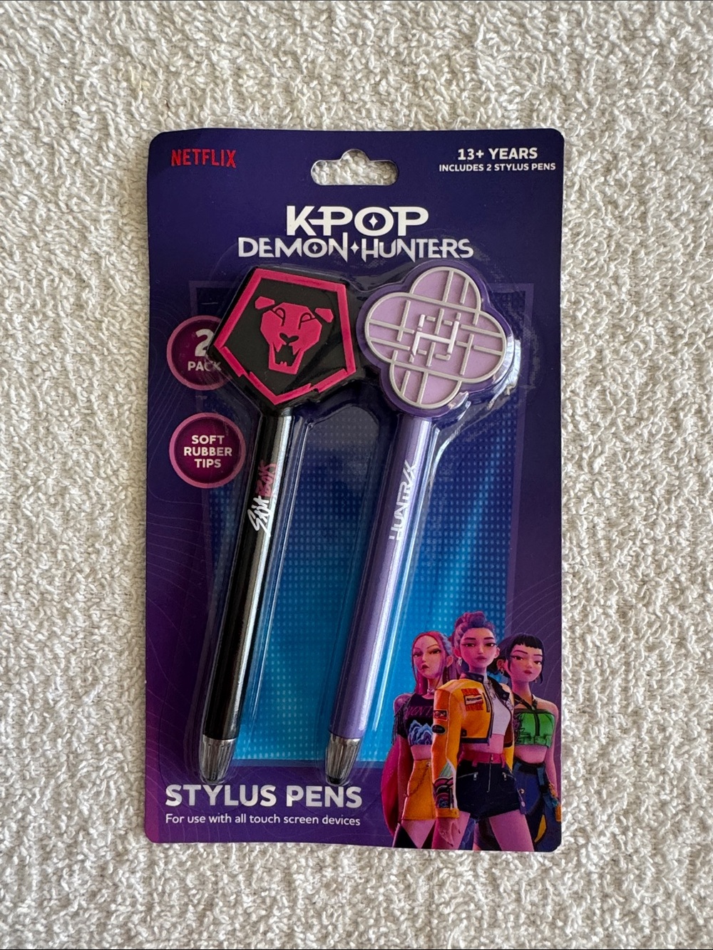 Netflix K-Pop Demon Hunters 2-Pack Stylus Pens - Black & Lavender